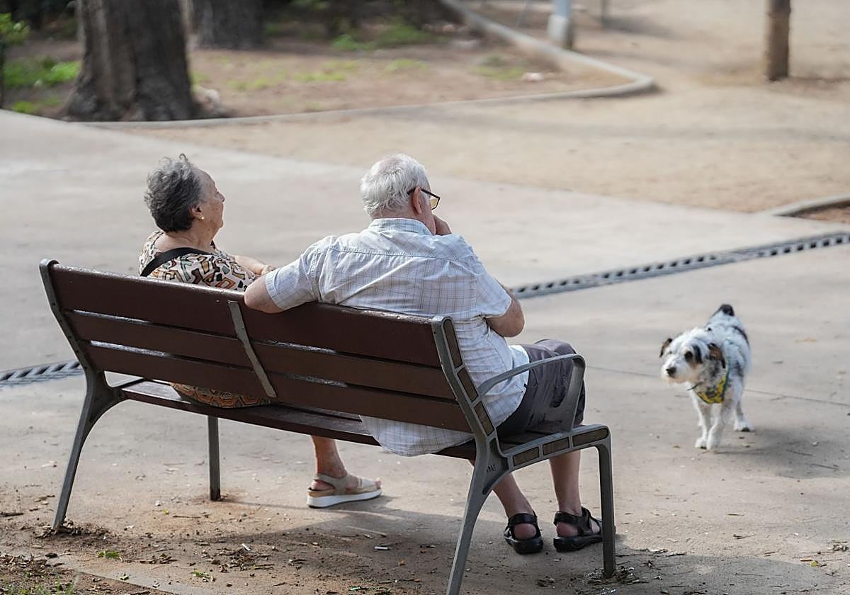 Personas mayores andando por la calle